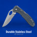 Rostfrei Lockback Knife with Gray Aluminum Handle and Laser Engraving