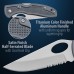 Rostfrei Lockback Knife with Gray Aluminum Handle and Laser Engraving