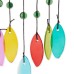 GLASS LEAVES WIND CHIME - BUTTERFLY IRON ORNAMENT
