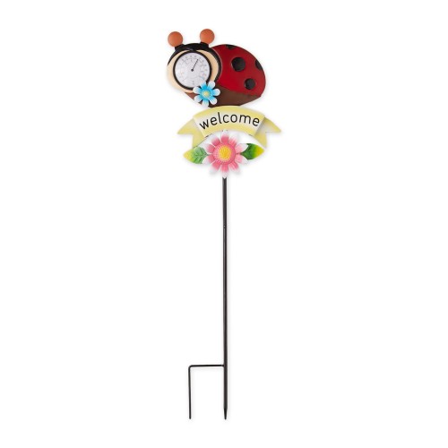 THERMOMETER GARDEN STAKE - LADY BUG