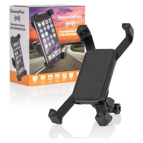 Adjustable Motorcycle/Bicycle Large Phone Mount with Swivel Joint - BKMOUNTL