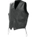 Solid Buffalo Leather Vest with Pockets and Laced Sides - X-Large