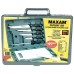 Maxam Stainless Steel Knife Set with Cutting Board and Case