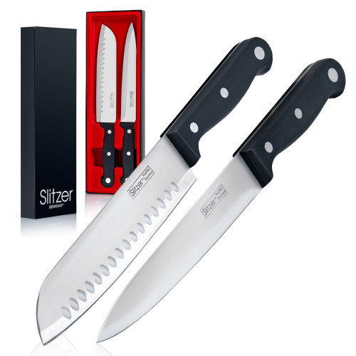 Slitzer 2pc Full Tang Knife Set with Phenolic Handles