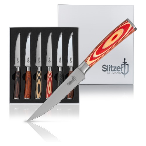 Slitzer Germany Stainless-Steel 6pc 9" Steak Knife Set