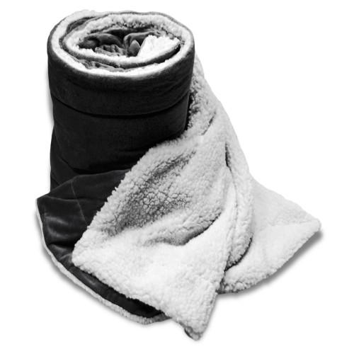 Oversize Black Flannel Fleece Throw Blanket Measures 60 x 72 Inches.