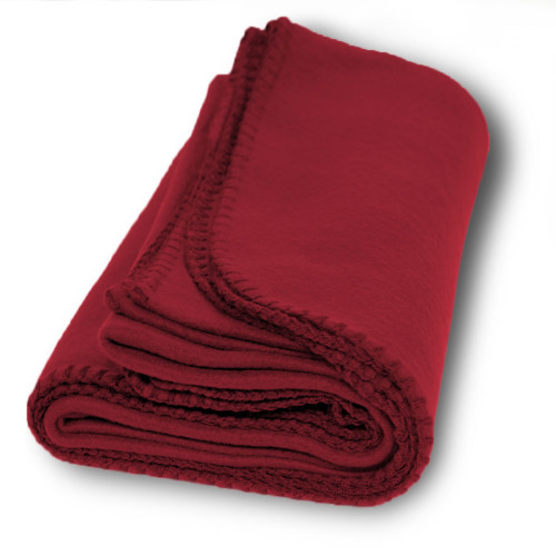 Polar Fleece 50"x 60" Polyester Blanket Burgundy