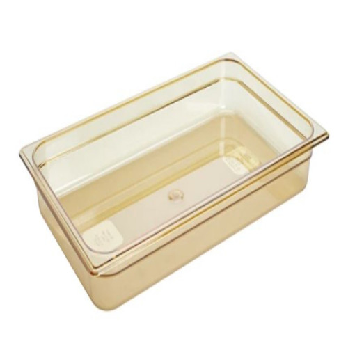 RUBBERMAID INSERT PAN FULL SIZE HOT 2.5" DEEP AMBER