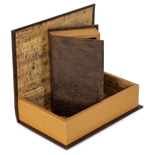 Maxam Faux Book Safe Set for Hiding and Protecting Valuables