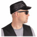 Casual Outfitters Adjustable Solid Black Lambskin Leather Cap