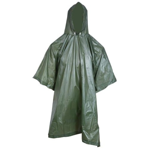 All-Weather Waterproof Poncho with Hood and Side Entry Closure