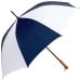 All-Weather Navy/White 60" Auto-Open Golf Umbrella with Imprint
