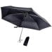 All-Weather 40" Black Mini Folding Umbrella with Uni-Chrome Ribs