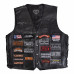 Motorcycle Vests in Buffalo Leather w. Patches - Size X-Large