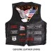 Motorcycle Vests in Buffalo Leather w. Patches - Size X-Large