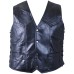 Diamond Plate Rock Design Genuine Buffalo Leather Vest with Eagle Patch - Size 3X