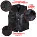 Buffalo Leather Vest with Side Laces - Size Medium