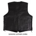 Buffalo Leather Vest with Side Laces - Size Large