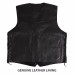 Buffalo Leather Vest with Side Laces - Size Medium