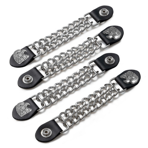 Diamond Plate 4pc Vest Extender Set with Eagle Medallions