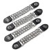 Diamond Plate 4pc Vest Extender Set with Indian Head medallions