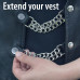 Diamond Plate 4pc Vest Extender Set  with Plain Snaps