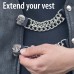 Diamond Plate 4pc Vest Extender Set with Skull Medallions
