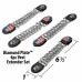 Diamond Plate 4pc Vest Extender Set with USA Flag Medallions