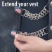 Diamond Plate 4pc Vest Extender Set with USA Flag Medallions