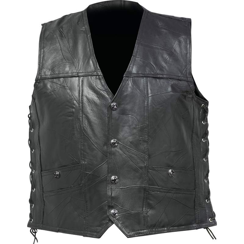 Buffalo Leather Concealed Carry Vest with Lace-Up Sides - 2X GFVLSGP2X