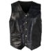 Giovanni Navarre Italian Stone Design Black Leather Vest - Size Small