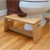 Cool Stool by MAXAM Bamboo Toilet Stool with Non-Skid Feet