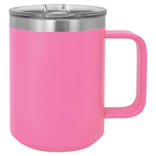 15 Ounce Pink Polar Camel Stainless Steel, Double Wall Vacuum Mug 