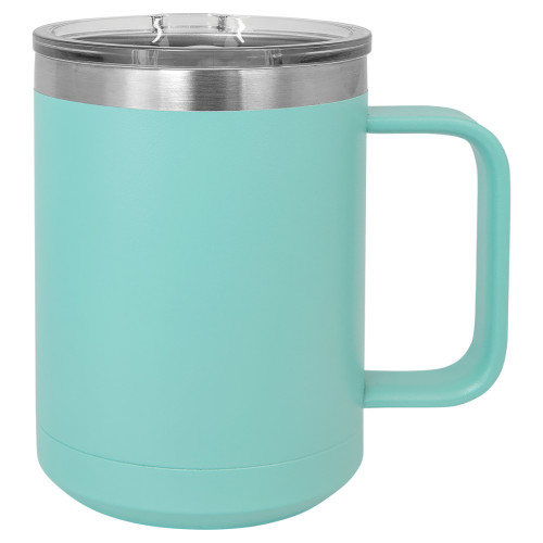 15 Ounce Teal Polar Camel Stainless Steel, Double Wall Vacuum Mug 