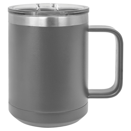 15 Ounce Dark Gray Polar Camel Stainless Steel, Double Wall Vacuum Mug 