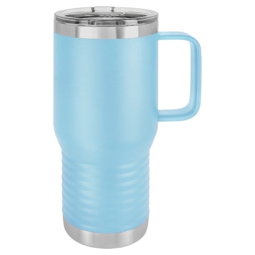 20 Ounce Lite Blue Polar Camel Stainless Steel Vacuum Mug - Slider Lid