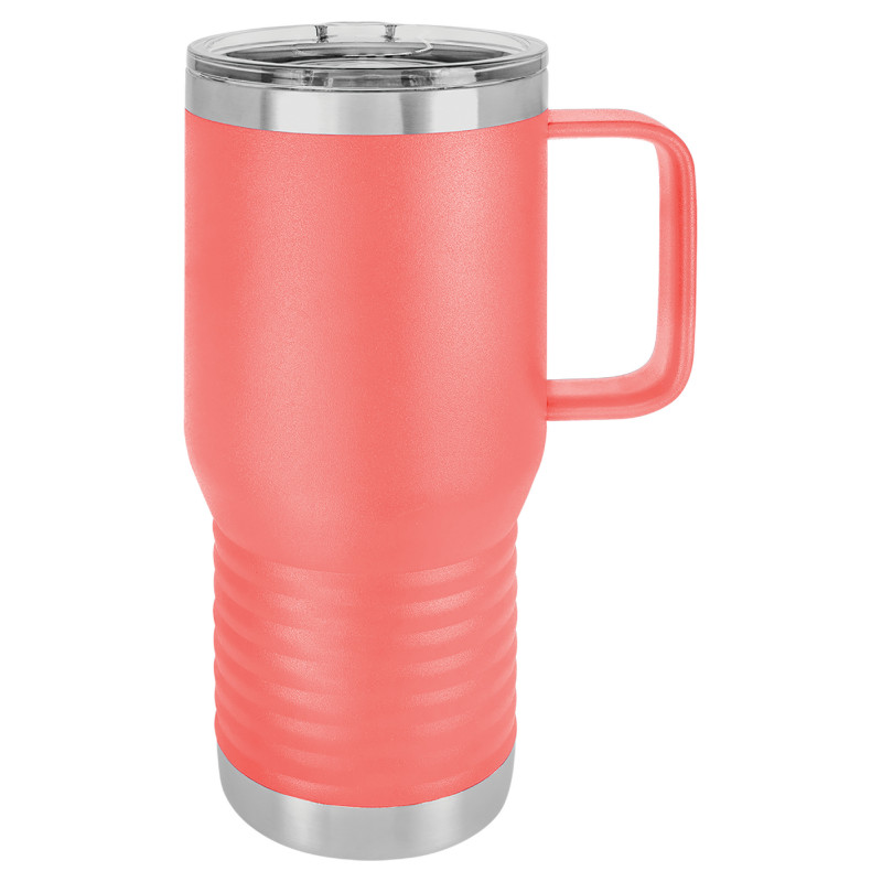 Maxam Stainless Steel Travel Mug with Tapered Bottom to Fit Most