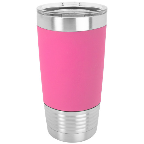 20 Ounce Stainless Steel Pink Polar Camel Travel Mug with Clear Lid