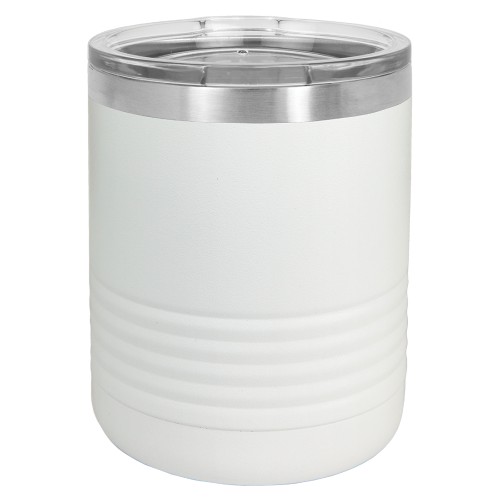 10 Ounce Stainless Steel White Polar Camel Travel Mug with Lid