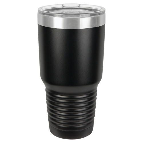 30 Ounce Stainless Steel Black Polar Camel Tumblers with Clear Lid