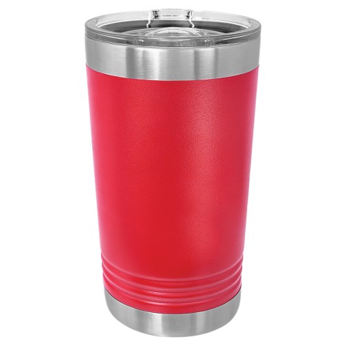 16 Ounce Stainless Steel Red Polar Camel Pint with Slider Lid