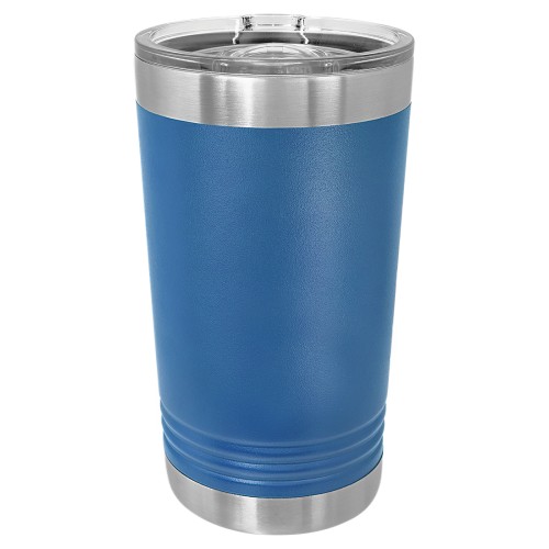 16 Ounce Stainless Steel Royal Blue Polar Camel Pint with Slider Lid