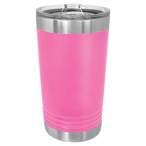 16 Ounce Stainless Steel Pink Polar Camel Pint with Slider Lid