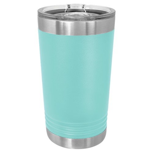 16 Ounce Stainless Steel Teal Polar Camel Pint with Slider Lid