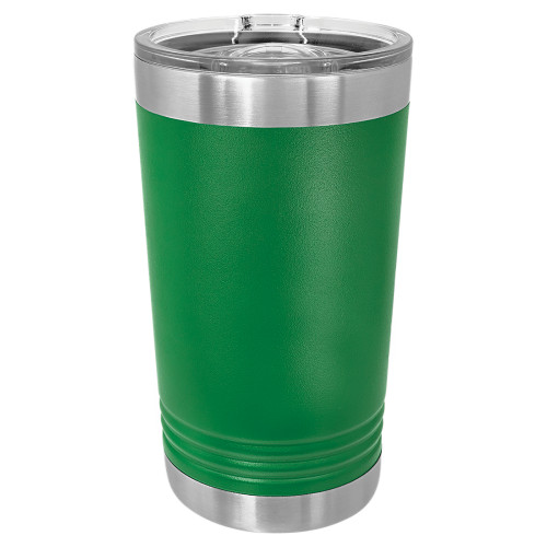 16 Ounce Stainless Steel Green Polar Camel Pint with Slider Lid