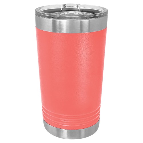 16 Ounce Stainless Steel Coral Polar Camel Pint with Slider Lid