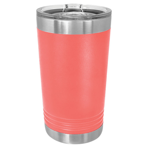 16 Ounce Stainless Steel Coral Polar Camel Pint with Slider Lid