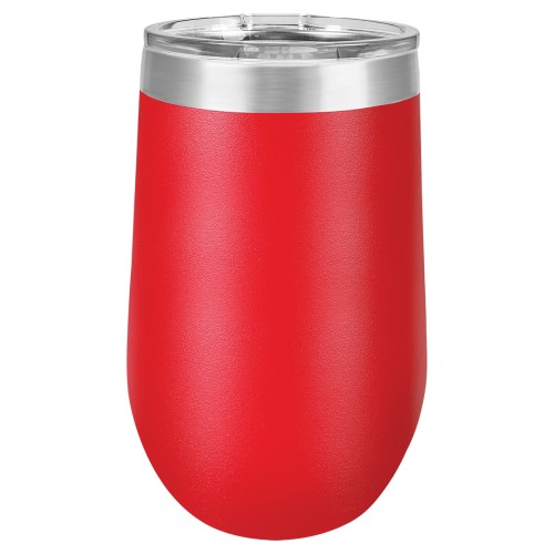 16 Ounce Stainless Steel Red Polar Camel Stemless Tumblers