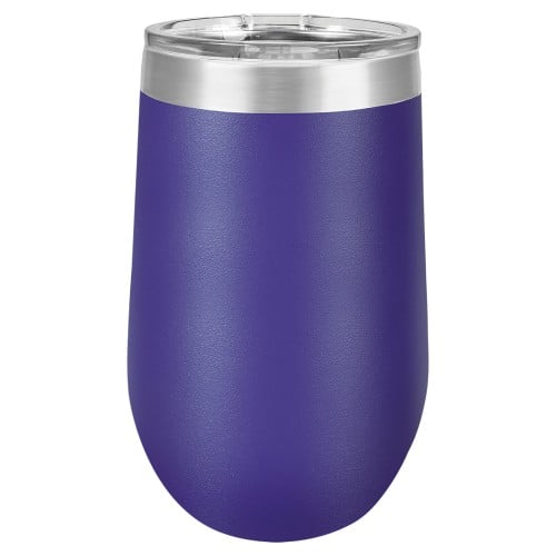16 Ounce Stainless Steel Purple Polar Camel Stemless Tumblers