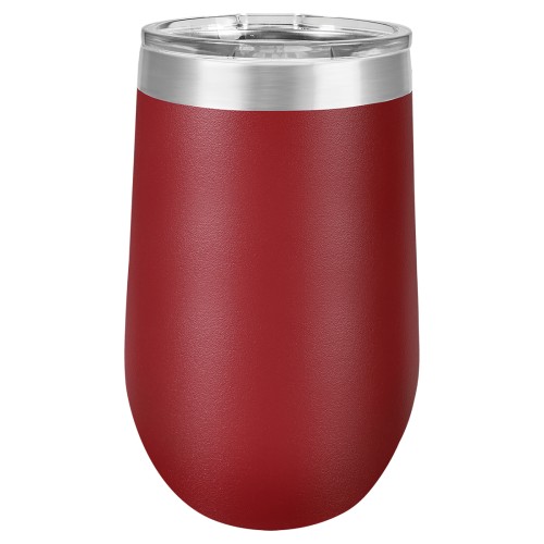 16 Ounce Stainless Steel Maroon Polar Camel Stemless Tumblers